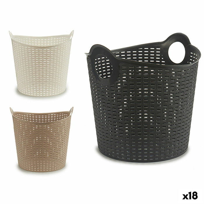 Coș pentru rufe Rotund Plastic 40 L 38,5 x 37,5 x 40,5 cm (18 Unități)