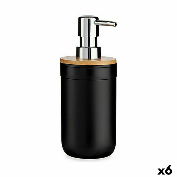 Dozator de Săpun Negru Bambus polipropilenă 350 ml (6 Unități)