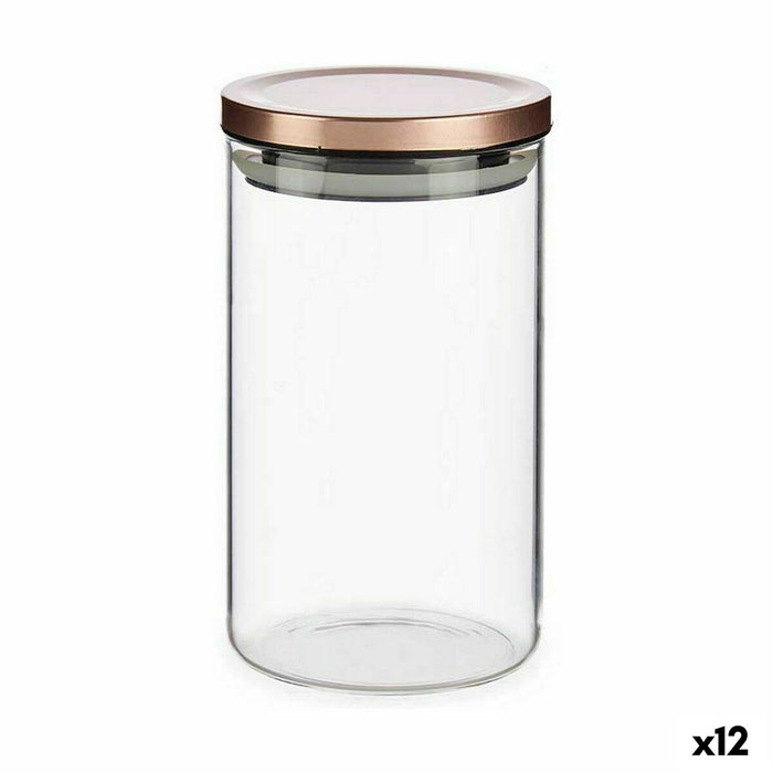 Borcan Închidere ermetică Cupru Metal 1 L 10,2 x 18 x 10,2 cm (12 Unități)