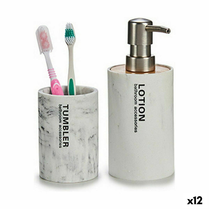 Dozator de Săpun Rășină Marmură 350 ml (12 Unități)