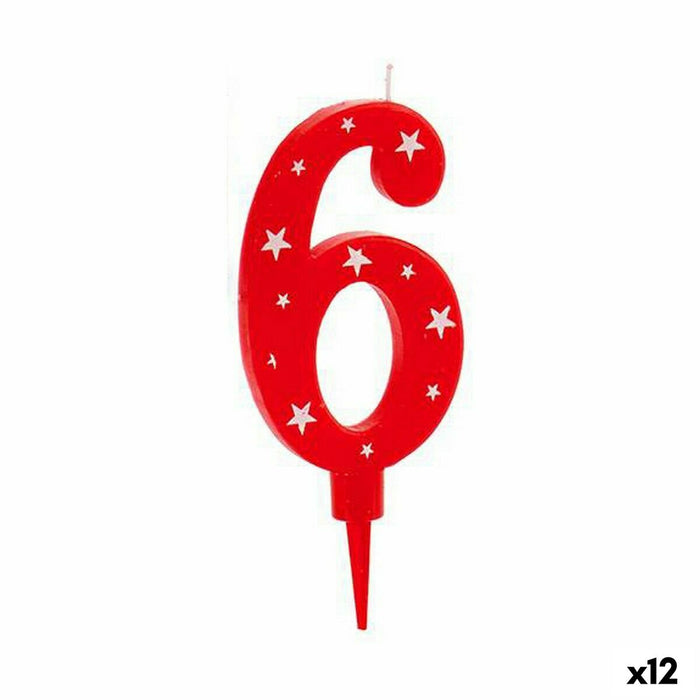 Lumânare Aniversare Numere 6 (12 Unități)