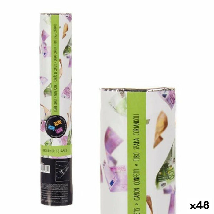 Tun confetti Euros Multicolor Hârtie 5 x 29 x 5 cm (48 Unități)