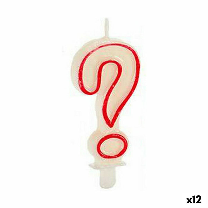 Lumânare ? Roșu Alb Aniversare (12 Unități)
