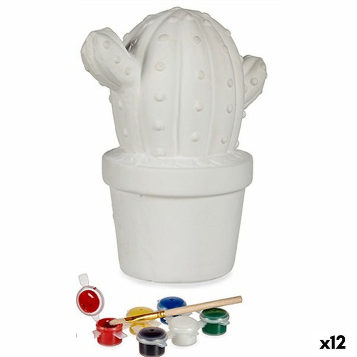 Piggy Bank pentru vopsit Cactus 12 x 21 x 17 cm (12 Unități)