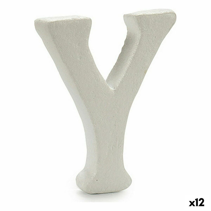 Literă Y Alb polistiren 1 x 15 x 13,5 cm (12 Unități)