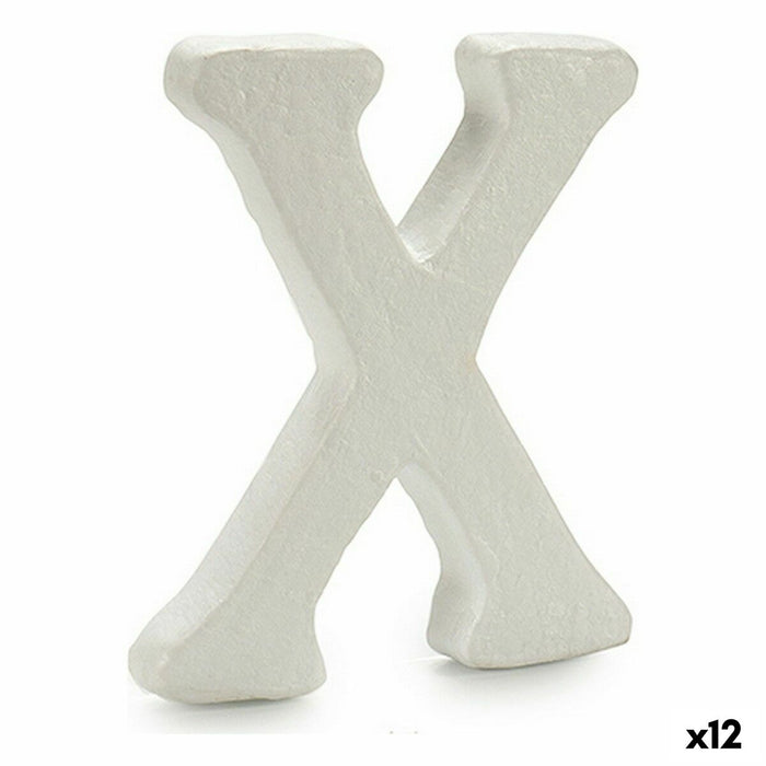 Literă X Alb polistiren 1 x 15 x 13,5 cm (12 Unități)