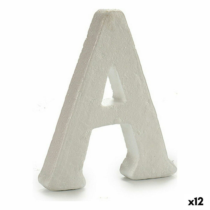 Literă A Alb polistiren 1 x 15 x 13,5 cm (12 Unități)