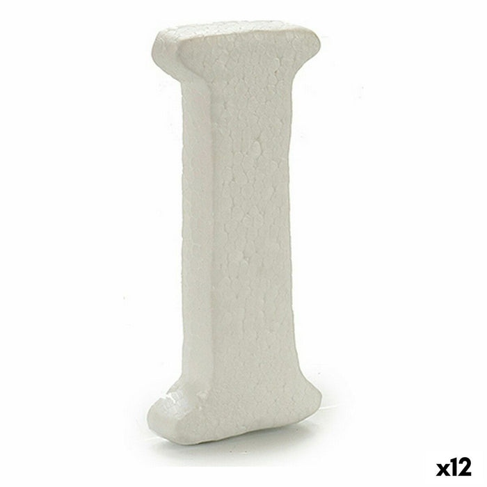 Literă I Alb polistiren 1 x 15 x 13,5 cm (12 Unități)