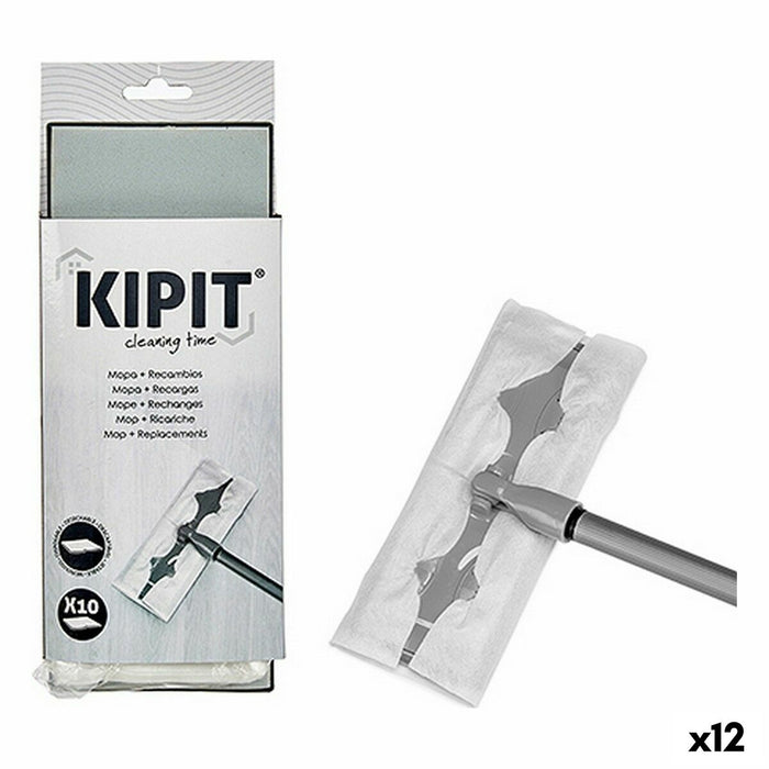 Înlocuitor pentru mopuri Plastic TNT (Non Woven) 25,5 x 10 x 7 cm (12 Unități)
