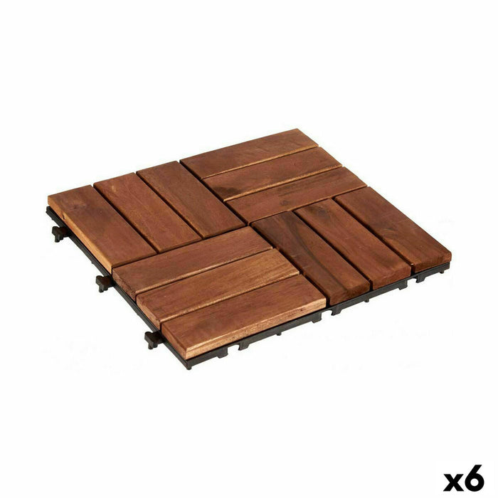 Plăci de pardoseală interconectate Maro Polietilenă Salcâm 30 x 2,8 x 30 cm (6 Unități)
