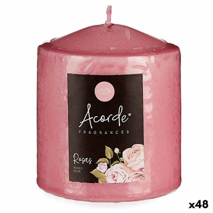 Lumânare Parfumată Trandafiri Roz 7 x 8 x 7 cm (48 Unități)