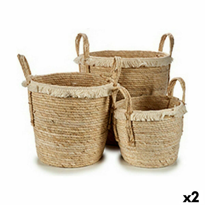 Set de Coșuri Natural Pai (2 Unități)