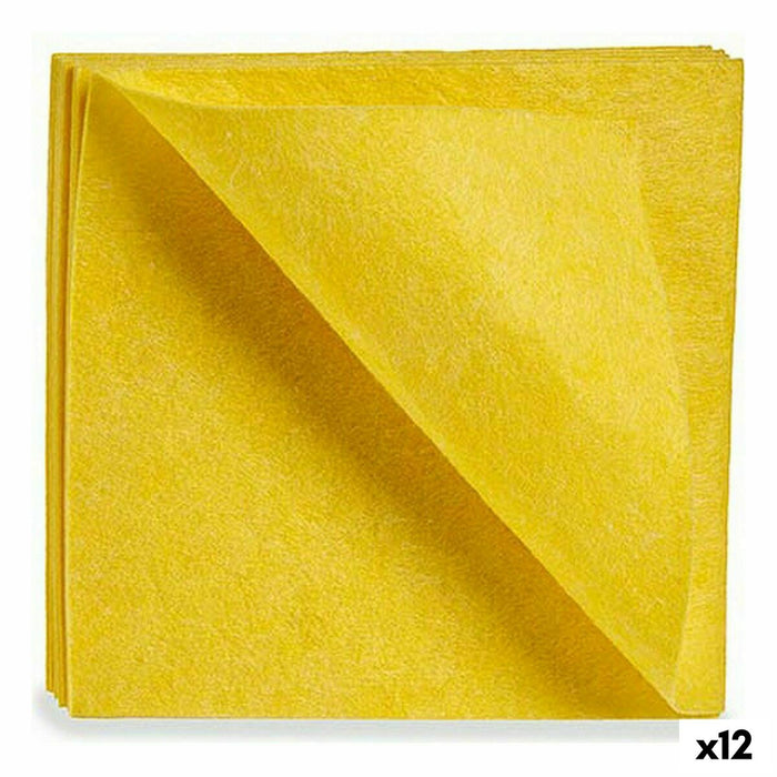 Lavete de curățare Moale Galben 18 x 2,5 x 20 cm (12 Unități)