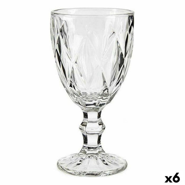 Pahar de vin Diamant Transparent Sticlă 330 ml (6 Unități)