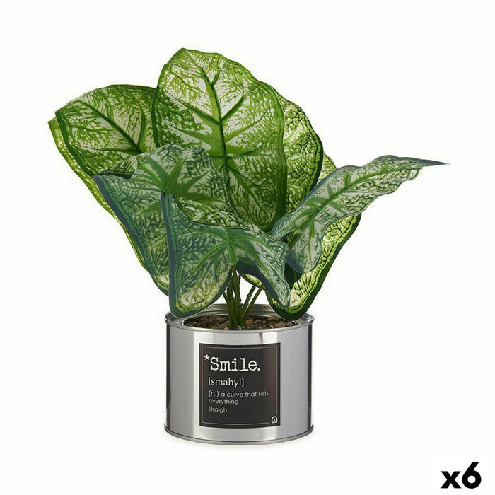 Plantă decorativă Metal Plastic 26 x 26 x 26 cm (6 Unități)