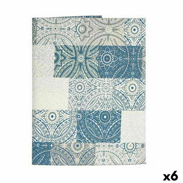 Față de Masă Pânză subțire Rezistent la pete Caramidă 140 x 180 cm Albastru (6 Unități)