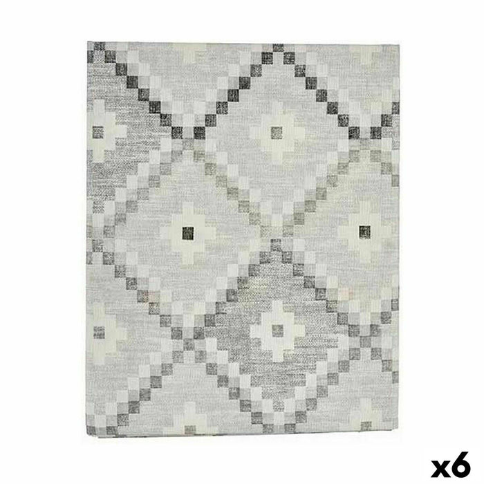 Față de Masă Pânză subțire Rezistent la pete Romb 140 x 180 cm Gri (6 Unități)