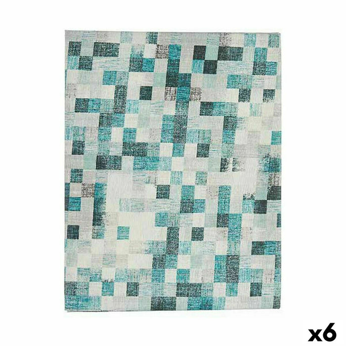 Față de Masă Pânză subțire Rezistent la pete Cadre 140 x 180 cm Turquoise (6 Unități)