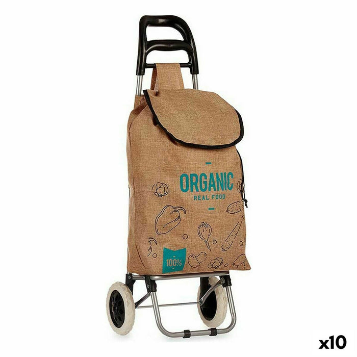 Cărucior de cumpărături Organic Maro 3,3 L 36 x 95 x 35 cm (10 Unități)