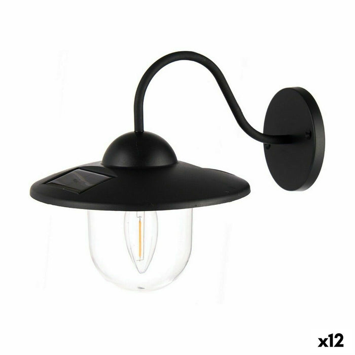 Lampă de perete sarcină solară Lampă Negru Plastic (12 Unități)
