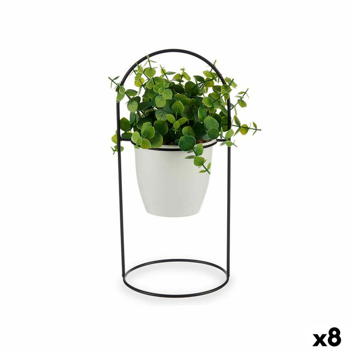 Plantă decorativă Frunze Rotundă Metal Plastic 21 x 30 x 21 cm (8 Unități)