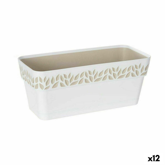 Jardinieră cu auto-udare Stefanplast Cloe Alb Plastic 13,3 x 12,3 x 29,3 cm (12 Unități)