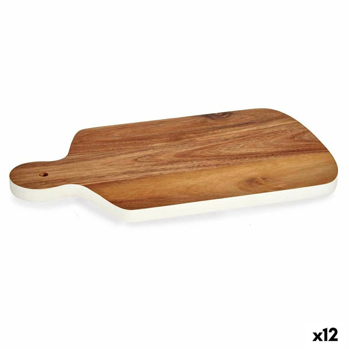 Masă de tăiat Alb Lemn de salcâm 21,5 x 1,5 x 33,5 cm (12 Unități)