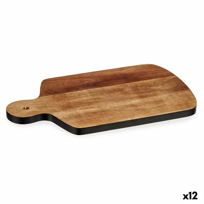 Masă de tăiat Negru Lemn de salcâm 21,5 x 1,5 x 33,5 cm (12 Unități)