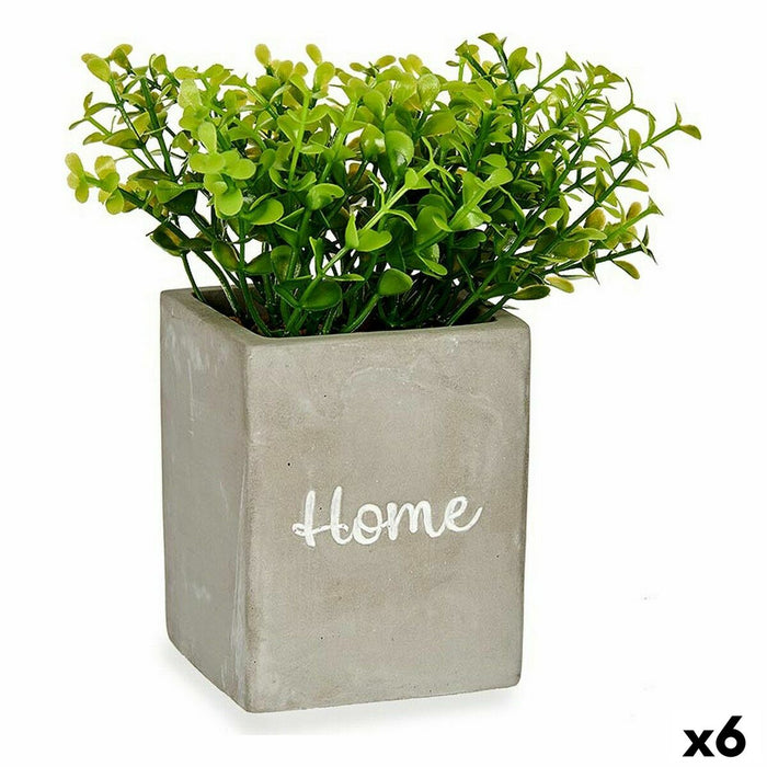 Plantă decorativă Home Gri Цимент Verde Plastic 13 x 20 x 13 cm (6 Unități)