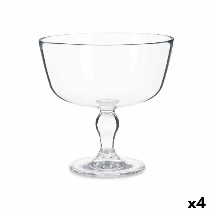 Caserolă Petite Patisserie Transparent Sticlă 22,5 x 22,5 x 22,5 cm (4 Unități)