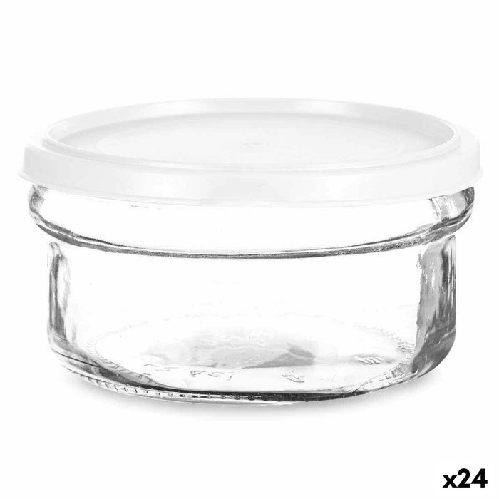 Cutie rotundă pentru prânz cu capac Alb Plastic 415 ml 12 x 6 x 12 cm (24 Unități)