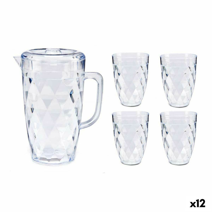 Carafă Set Transparent Plastic (12 Unități)