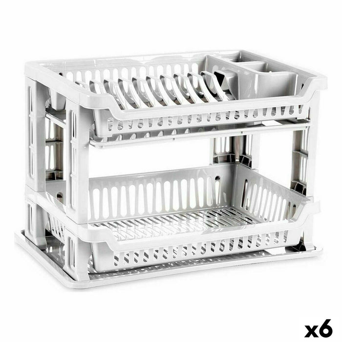 Drenor Alb Plastic 45 x 30 x 30,5 cm (6 Unități)