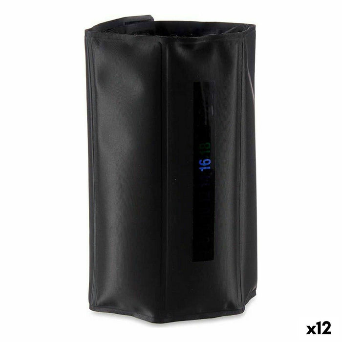 Răcitor de Sticle Termometru Negru Poliester PVC (12 Unități)