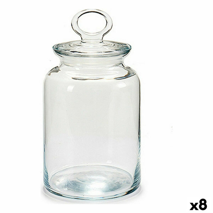 Borcan Kitchen 11,5 x 17,5 x 11,5 cm Transparent Silicon Sticlă 1 L (8 Unități)