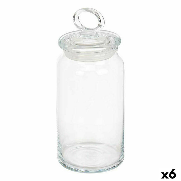 Borcan Kitchen 9,8 x 23,4 x 9,8 cm Transparent Silicon Sticlă 1,1 L (6 Unități)