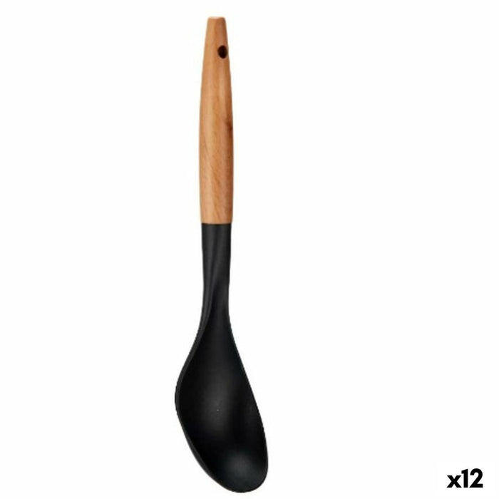 Polonic Negru Natural Lemn 7 x 33,5 x 3,5 cm (12 Unități)