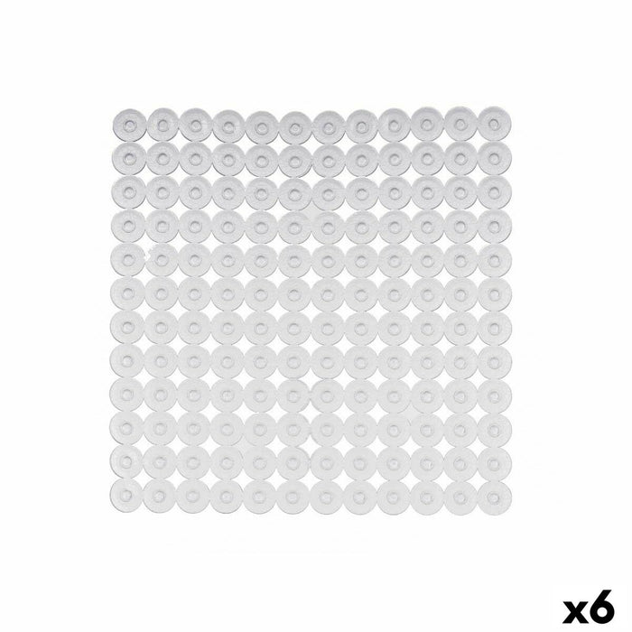 Covoraș de duș antiderapant Transparent PVC 54 x 54 x 1 cm (6 Unități)