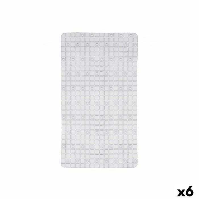 Covoraș de duș antiderapant Cadre Transparent PVC 67,7 x 38,5 x 0,7 cm (6 Unități)