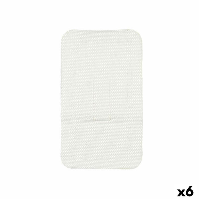 Covoraș de duș antiderapant Alb PVC 69,3 x 40 x 1 cm (6 Unități)