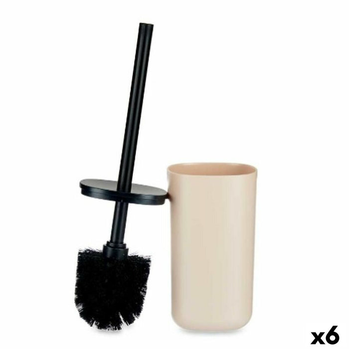 Perie pentru toaletă Bej polistiren 9,6 x 35 x 9,6 cm (6 Unități)