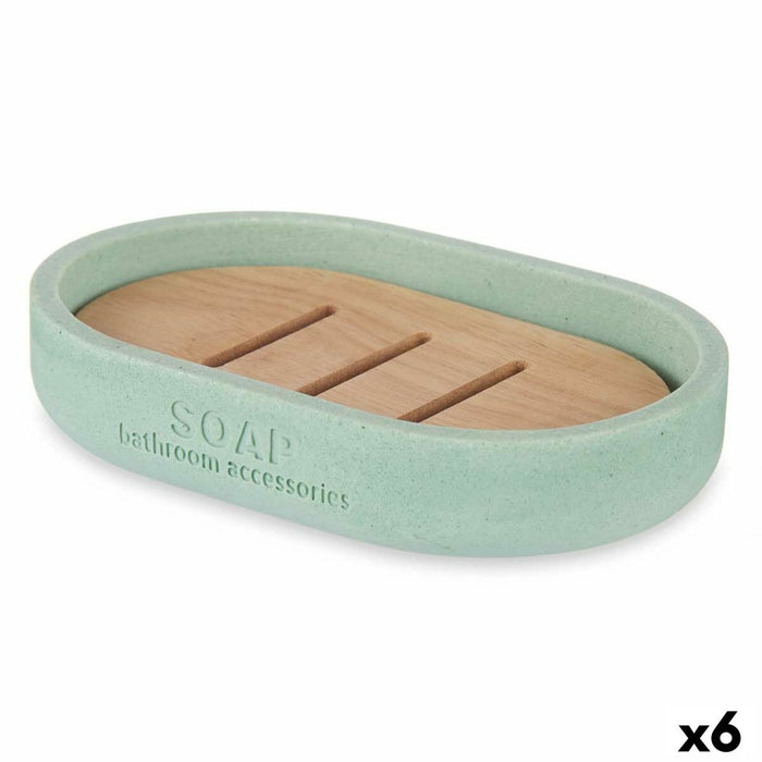 Săpunieră Mentă Rășină Bambus 12,5 x 2,5 x 8,5 cm (6 Unități)