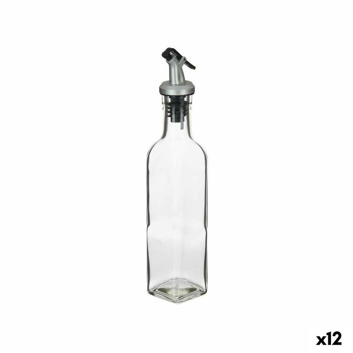 Dispenser pentru Ulei Transparent Sticlă Oțel 250 ml (12 Unități)