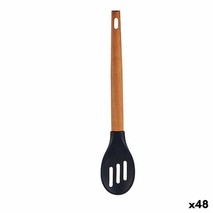 Lingură Negru Silicon lemn de fag 6 x 1,8 x 30,5 cm (48 Unități)