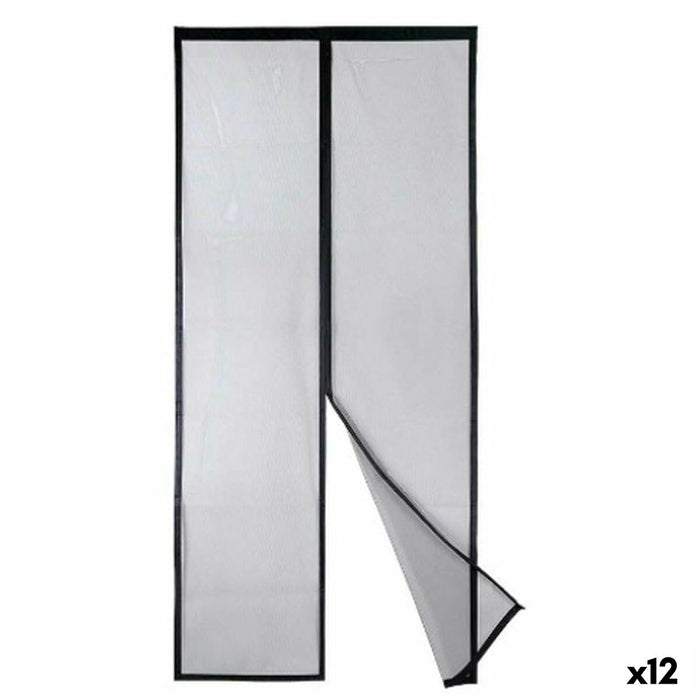 Plasă antițânțari Magnetic Negru Poliester 90 x 210 cm (12 Unități)