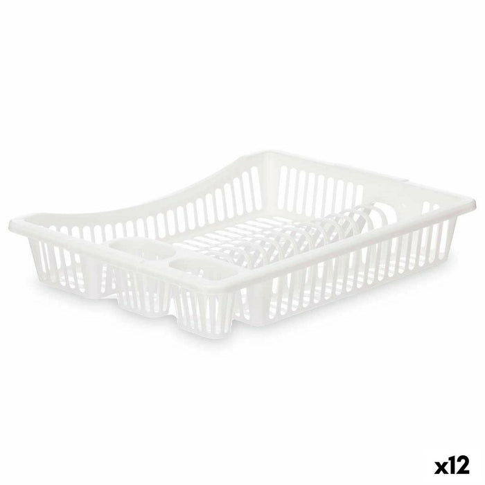 Scurgător de Vase pentru Chiuvetă Alb Plastic 45,5 x 8 x 36,5 cm (12 Unități)