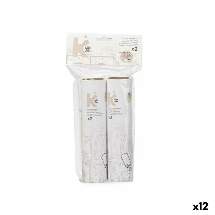 Perie de Îndepărtat Scame Rezervă Alb 19 cm (12 Unități)