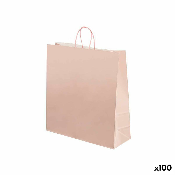 Pungă din Hârtie Roz 32 X 12 X 50 cm (100 Unități)