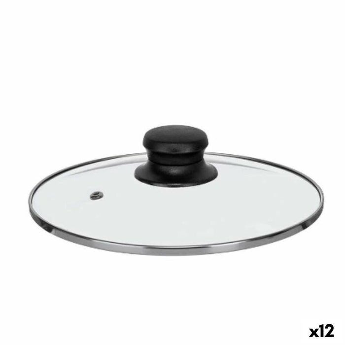 Capac pentru oale 20 cm Geam Argintiu (12 Unități)