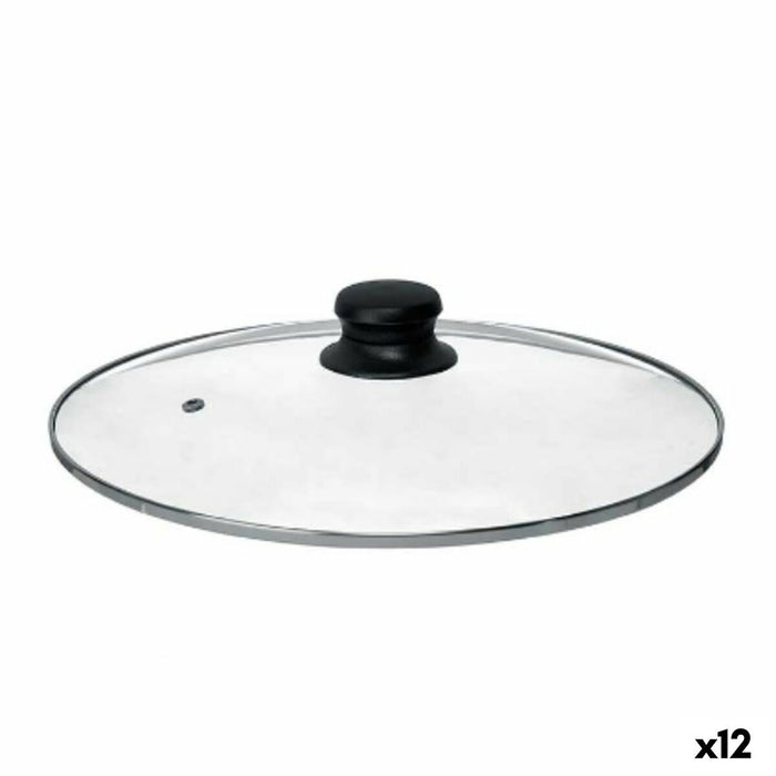 Capac pentru oale 28 cm Geam Argintiu (12 Unități)